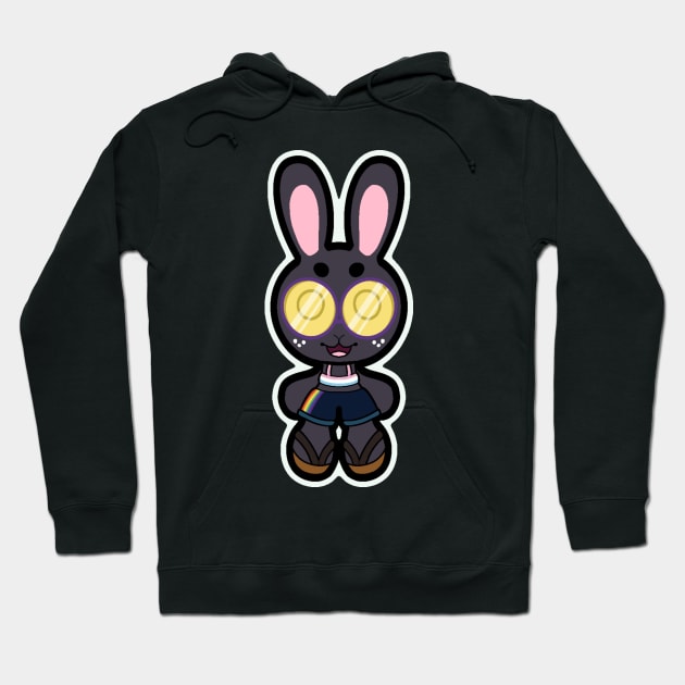 Progress Pride Flag Bunny Hoodie by Indy-Site